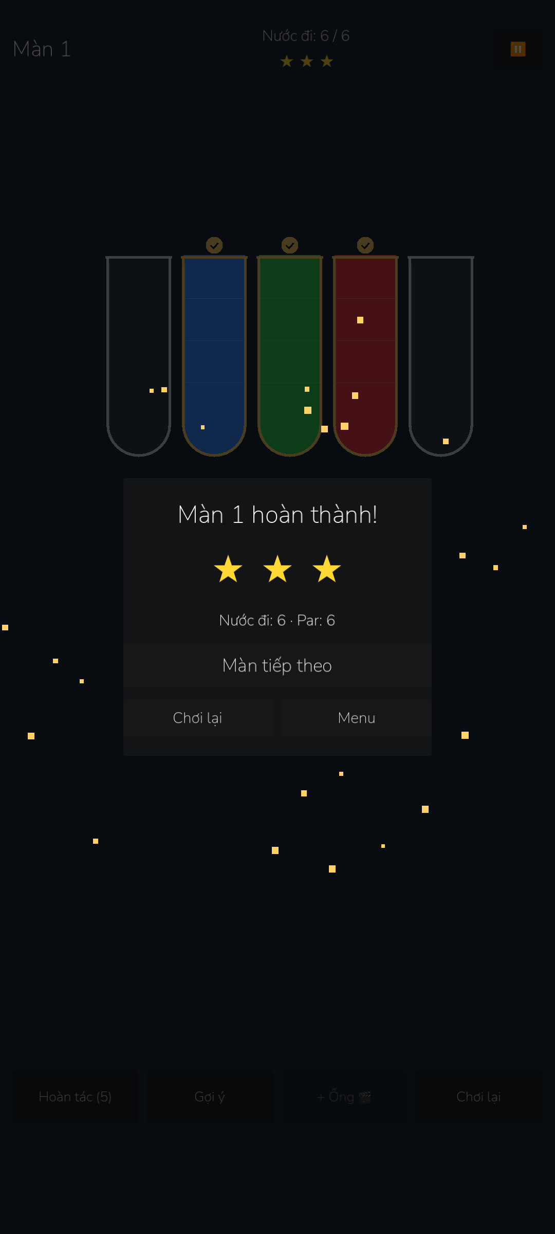Chiến thắng 3 sao Màn 1