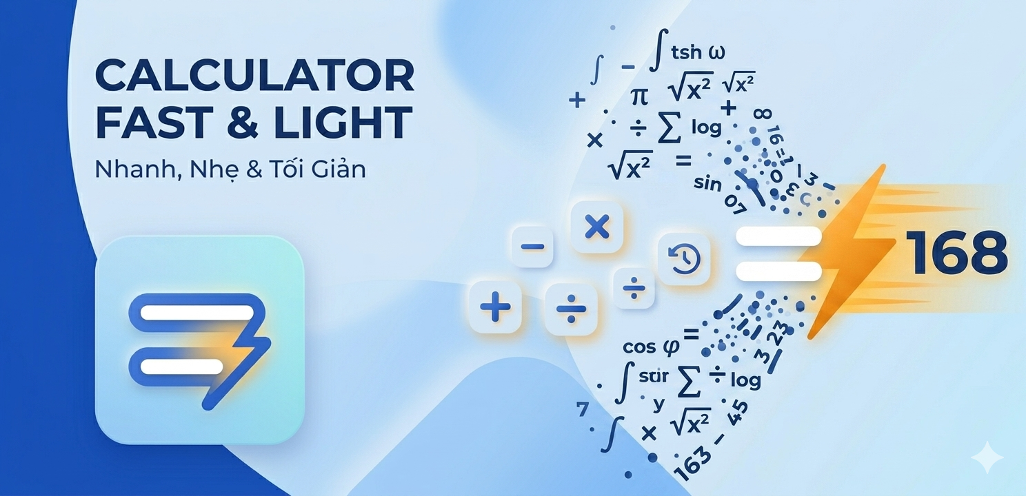 Calculator fast & light banner