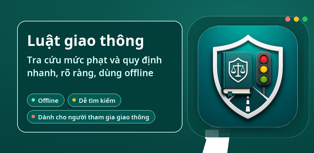 Banner ứng dụng Luật giao thông